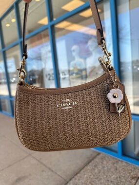 NWT Coach Teri Mini Crossbody Bag CDW66 straw/Gold/Toast